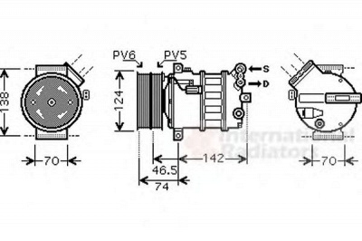 VAN WEZEL 0100k106 -  Компрессор, кондиционер